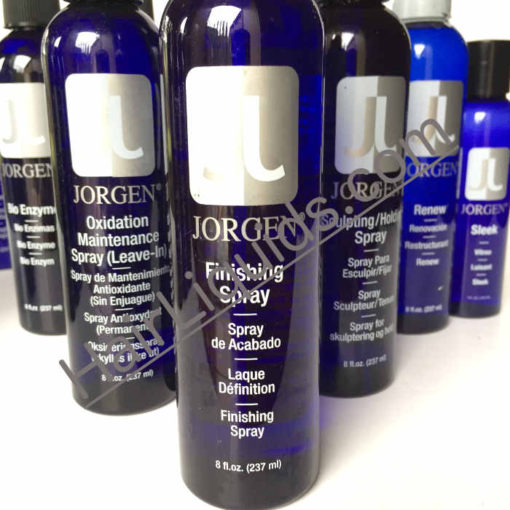 Jorgen Finishing Spray contains sunscreen protection against fading to help keep your hair system's color from fading without creating damaging build-up.